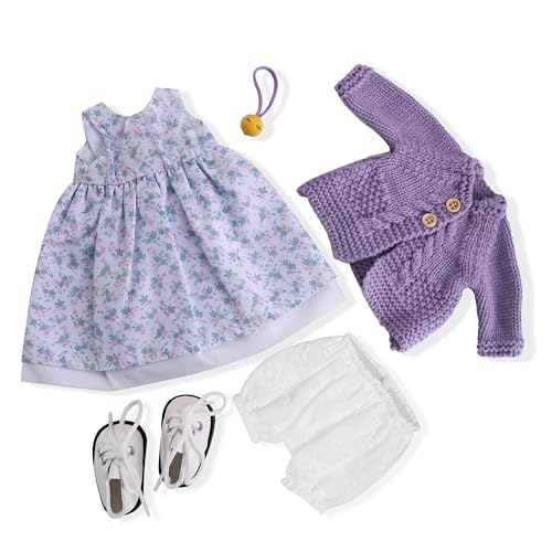 BlissfulPixie Handmade Waldorf Doll Clothes 12 inch Clothing Set with Pretty Box Girl Christmas Birthday PresentFruzies Clothes Accessories - Image 1