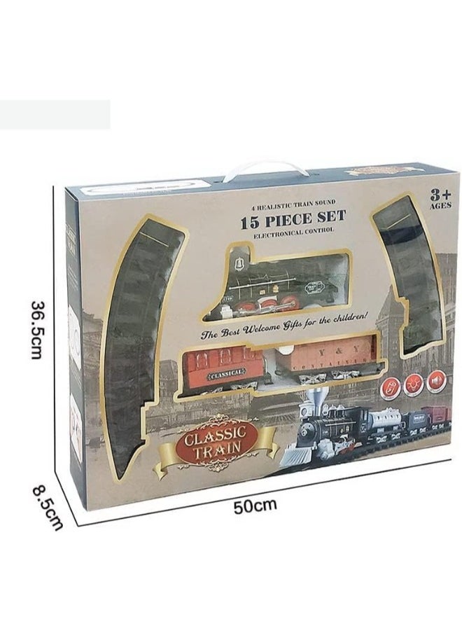 TOY GARDEN Electric Train Toy Set Car Railway Tracks Diecast Model Educational Game Boy Toys for Children  - Image 2