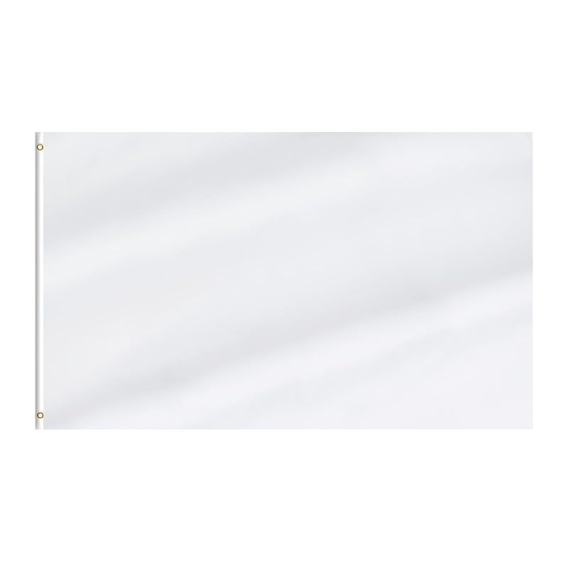 mflagperft White Flag, 3x5 White Blank Flags To Decorate with Brass Grommets, Custom Flag for Outdoor Indoor Decorations - Image 1