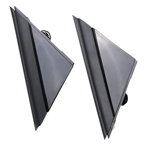 APPERFiT Fiat 500 Door Mirror Flag Cover Molding (Gloss Black) Left Driver & Right Passenger Side Compatible with 2012-2019 Fiat 500 Replaces 1SH17KX7AA 1SH16KXAA - Image 1