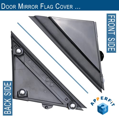 APPERFiT Fiat 500 Door Mirror Flag Cover Molding (Gloss Black) Left Driver & Right Passenger Side Compatible with 2012-2019 Fiat 500 Replaces 1SH17KX7AA 1SH16KXAA - Image 4