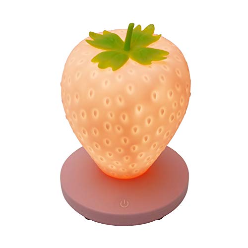 LVOERTUIG Strawberry Night Light, Cute Silicone Strawberry Lamp, LED Cute Night Light, Bedside Color Changing Lamp, 3 Modes Touch for Birthday, Christmas - Image 3