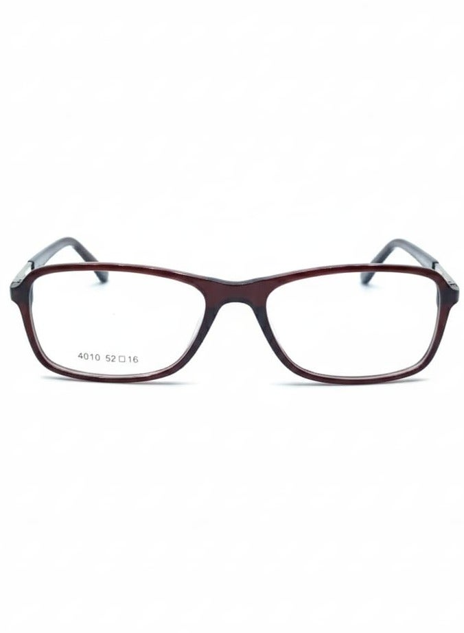 Eye wear frame for ladies in brownish with chrome color