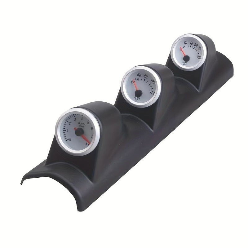 2 52mm Blue LED Triple 3 Gauge Kit Tachometer Water Temperature Oil Pressure Gauge Meter Racing Instrument Compatible 1pc - Image 5