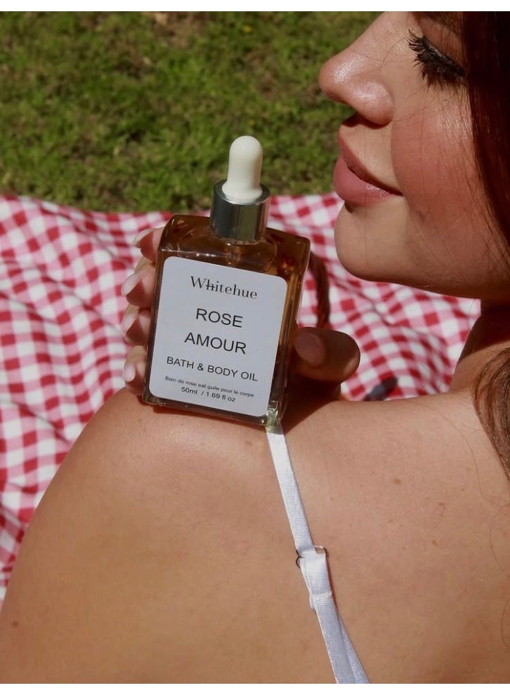 Whitehue Rose Amour Body & Hair Oil – Marula Infused – Deep Hydration & Glow - Image 3