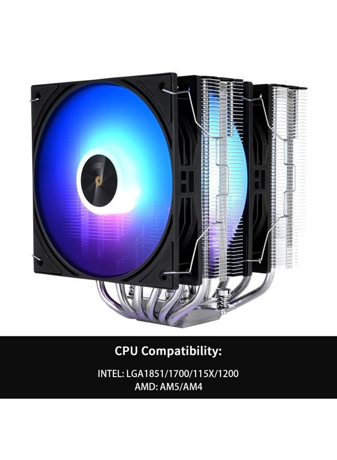 Thermalright Peerless Assassin 120 ARGB Black V3 CPU Cooler,6 Heat Pipes CPU Air Cooler,Dual TL-P12-S PWM Fans,157mm High,for Intel LGA1700/1851/1150/1151/1200/2011,AM4/AM5 - Image 3