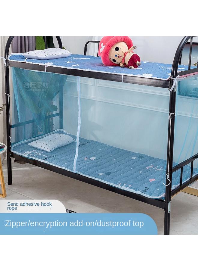 Bluejw 9V7T Student Dormitory Mosquito Net 0.9m Bedroom With Zipper Encrypted Square Net 90cm Single 1.2 M 1 - Image 1