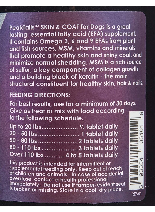 كالا هيلث بيك تيلز ديرماتريكس، 90 قرصًا للكلاب، يدعم صحة البشرة ولمعانها ويقلل من تساقط الشعر المفرط، يحتوي على ميثيل سلفونيل ميثان وزيت السمك وأحماض أوميجا 3 و6 الدهنية الأساسية - Image 2