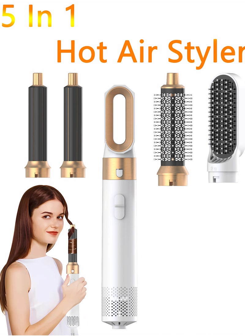 DOSCHER 5-in-1 Hair Dryer Brush & Styling Tool Set All-in-One Salon Hot Air Styler for Drying, Combing, Curling, Straightening & Preventing Hand Burns  - Image 1
