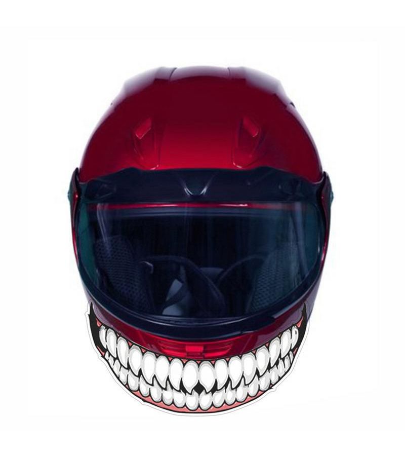 Motorcycle Helmet Decoration Sticker L Teeth DIY Self Adhesive Teeth Design - Image 4
