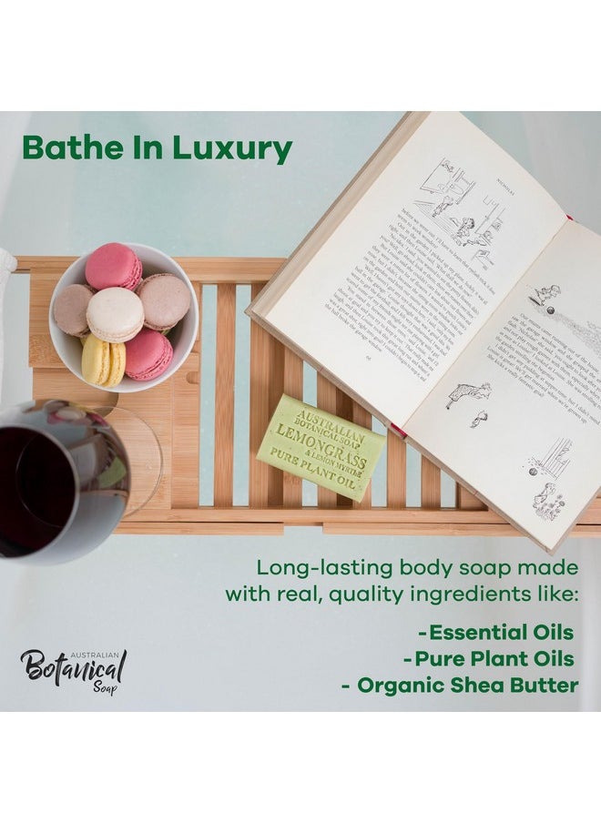 Australian Botanical Soap - Lemongrass & Lemon Myrtle 6.6 Oz. (187 G) Soap Bars Natural Ingredient Bar Soap All Skin Types Women & Men Shea Butter Enriched Pack Of 8 - Image 1
