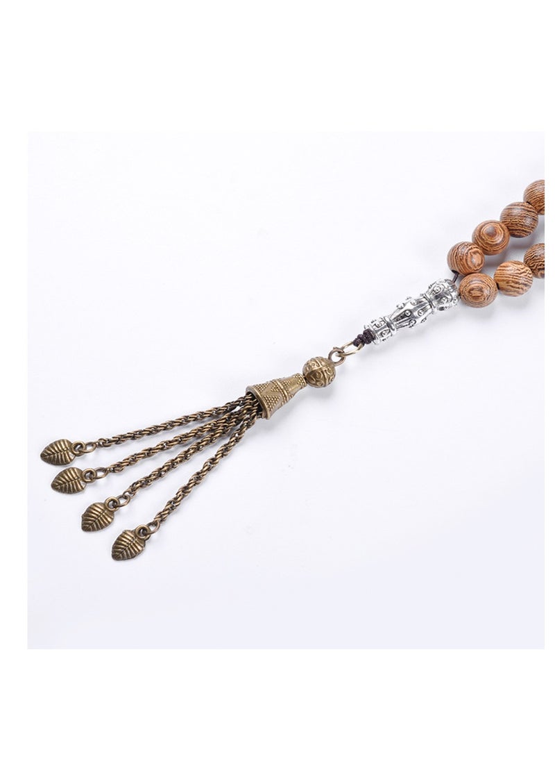 Hilalful HilalFul Prayer Beads - Zebrawood | Rosary Beads for Dhikr, Prayer For Adults | Islamic Gift Eid, Ramadan, Wedding, Anniversary, Birthday | 99 Beads  - Image 4
