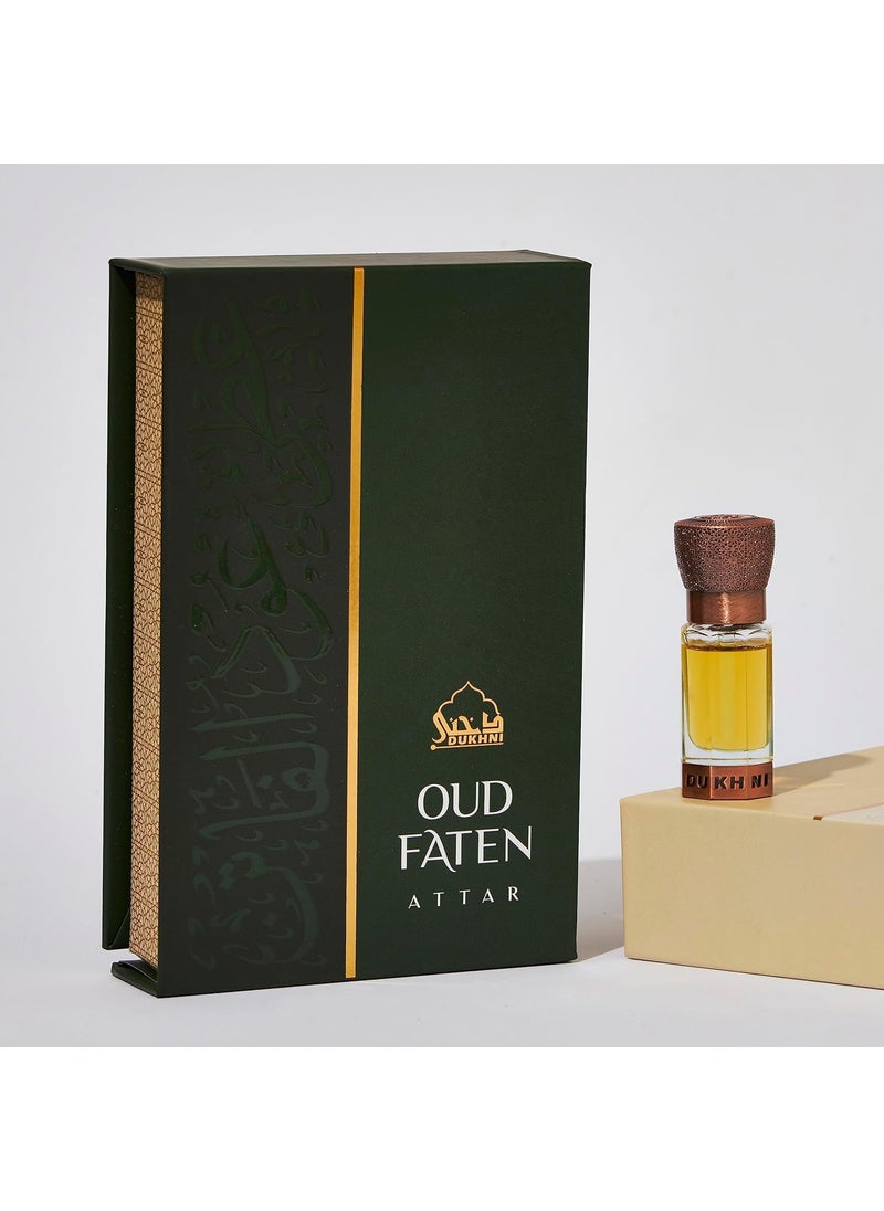 DUKHNI Dukhni Oud Faten Attar Refreshing scents blended with Oud  Authentic Arabic Fragrance Oil  100 Pure AlcoholFree Halal  1 bottle x 6ml 