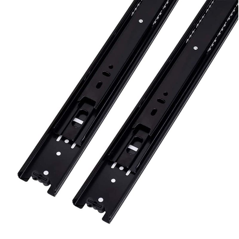 TOPAZ Touch and Move Side Mounted Cabinet Drawer/Telescopic Channel/Slide Pair for Kitchen Trolley Basket/Modular/Wooden Furniture (Silver, 10 Inch) - Image 1