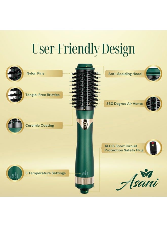 Asani Professional Hot Air Brush for Women, Multipurpose Hair Dryer Brush for Curling or Straightening, Hair Volumizer, Blow Dryer Brush with Interchangeable Brushing Heads for All Hair Types - Image 5