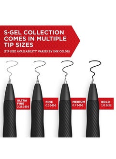 Sharpie S-Gel, Gel Pens, Ultra Fine Point (0.38Mm), Black, 12 Count  - Image 2