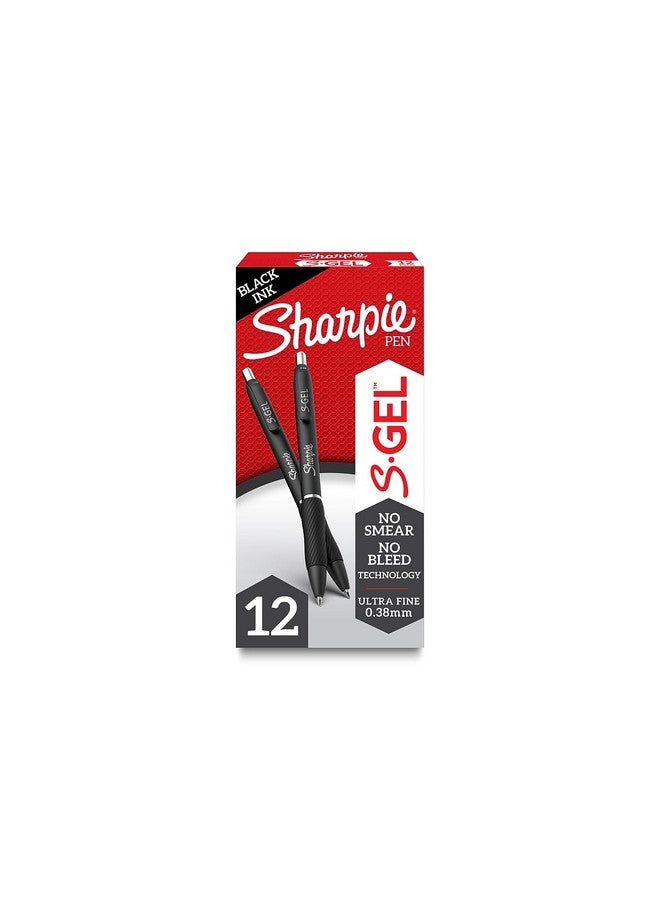 Sharpie S-Gel, Gel Pens, Ultra Fine Point (0.38Mm), Black, 12 Count - Image 1