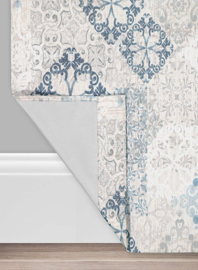 إكليبس ستائر إكليبس مارتينا ميداليون المعتمة ذات الحلقات العلوية، عازلة للحرارة، لغرفة النوم، لوحة واحدة، 40 بوصة × 84 بوصة، أزرق - Image 3