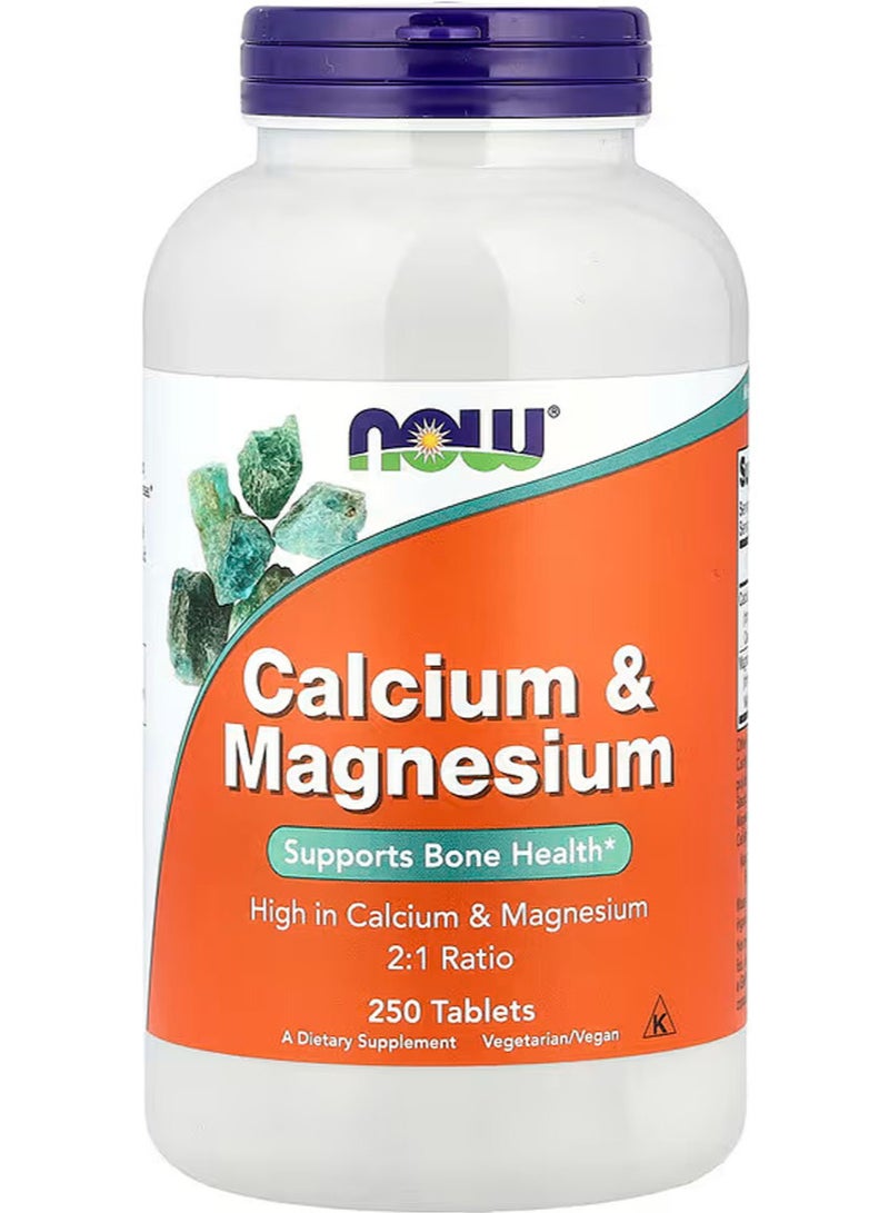 now Calcium Magnesium, 250 Tablets - Image 1