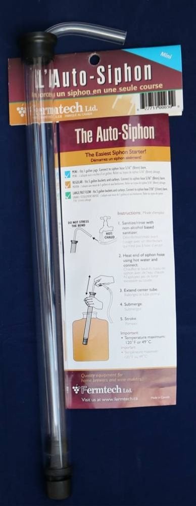 Fermtech Mini Auto-Siphon - Clear Siphon with 3ft Food - Grade Vinyl Hose - Effortless Bottling for 1 Gallon Jugs, Wine, Beer, Mead & Kombucha - 3/8in - Image 3