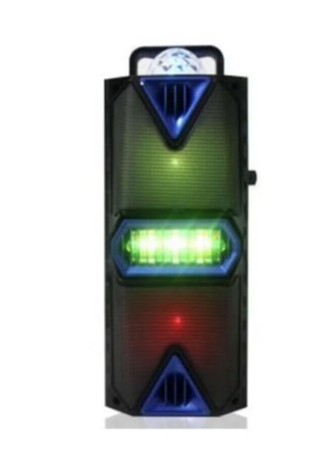 LC Portable Wireless Speaker with Microphone and Disco Light - Image 2