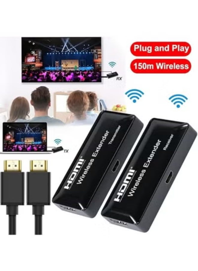 جهاز تمديد HDMI لاسلكي صغير – مدى يصل إلى 150 متر بدقة 1080p – إرسال واستقبال عالي السرعة بدعم التردد المزدوج - Image 3