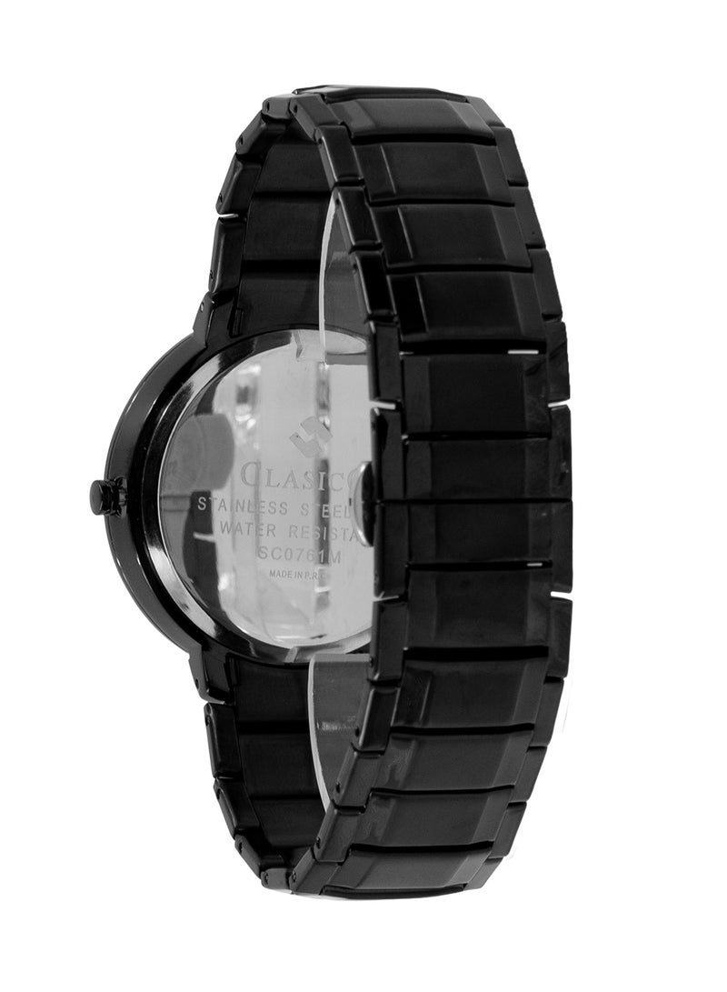 Clasico Molino Men’s Analog Watch Shadow Black – Elite Y121 Caliber Movement | Japanese-Made | Premium Stainless Steel Back | Sleek Black Dial - Image 4