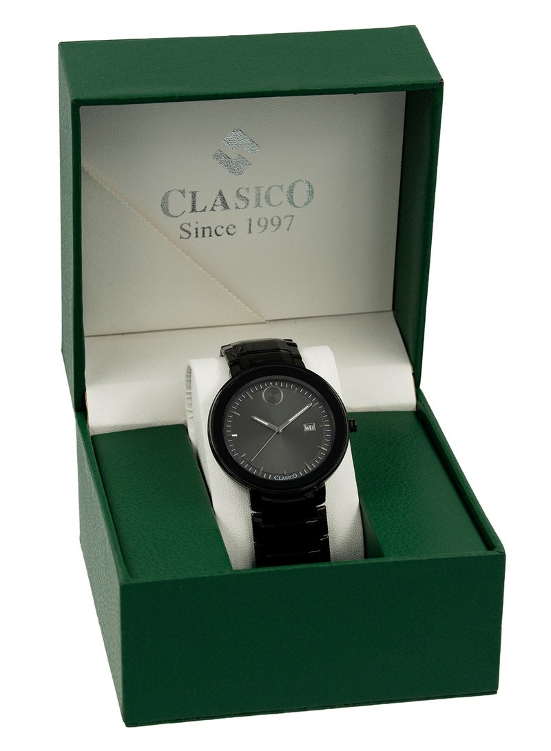 Clasico Molino Men’s Analog Watch Shadow Black – Elite Y121 Caliber Movement | Japanese-Made | Premium Stainless Steel Back | Sleek Black Dial - Image 5