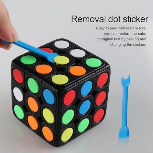 Kiditos مكعب كيديتوس بدون ملصقات على شكل ورقة اللبلاب، مكعب ألغاز ثلاثي الأبعاد سريع وسلس للتخلص من التوتر - Image 5