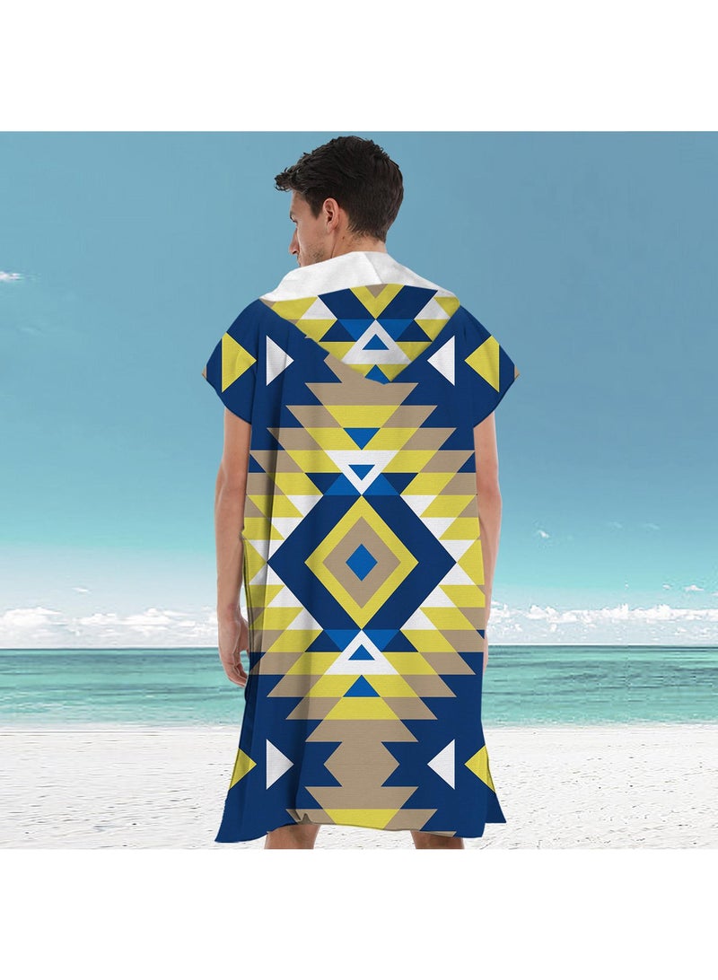 general 110*75CM Microfiber Hooded Poncho Beach Quick Drying Bathrobe Poncho - Image 1