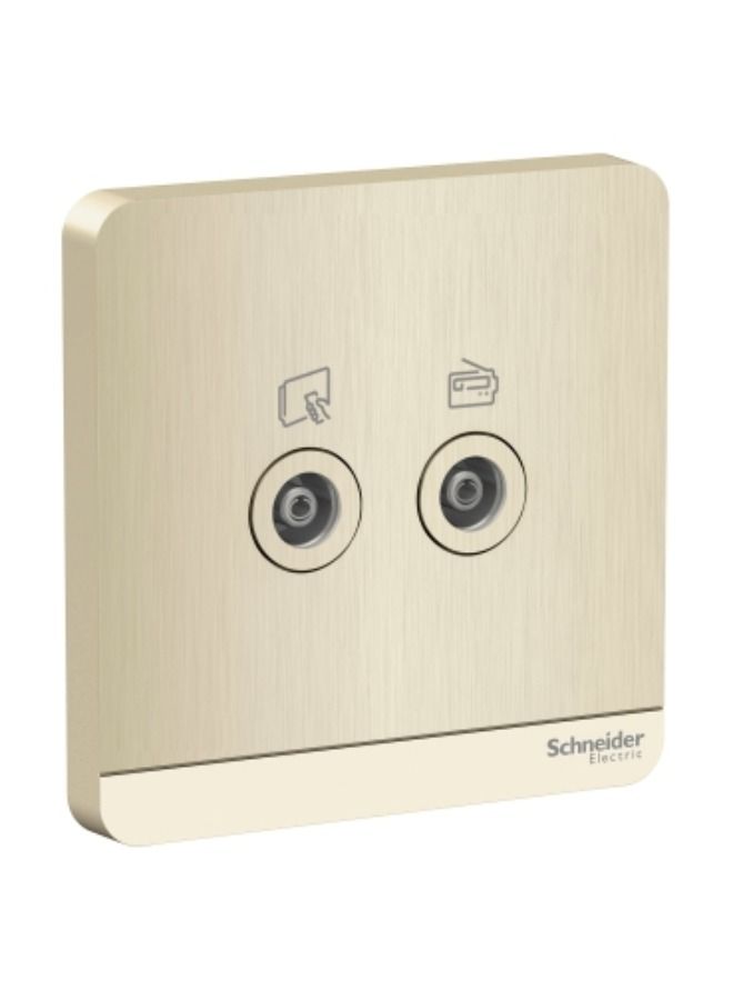 Schneider Electric Schneider Electric AvatarOn TV R socket master 75 Ohm Metal Gold Hairline E8332TVFMM_GH 