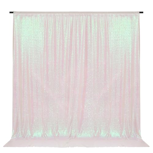 PartyDelight Sequin Backdrop Iridescent 6FTx6FT for Photography Curtain Special Events Party - Image 1
