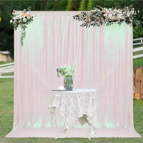 PartyDelight Sequin Backdrop Iridescent 6FTx6FT for Photography Curtain Special Events Party - Image 5