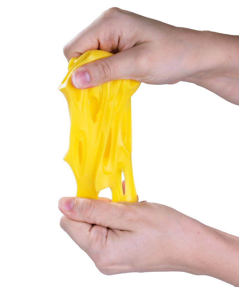 Play Visions Stretchy Mice and Cheese Toy - 2 Squishable Figures And Cheese Block - Stress Busting Fidget Toy - Image 4
