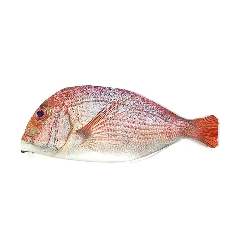 Wrapables® Novelty Fish Style Pencil Case, Red - Image 1