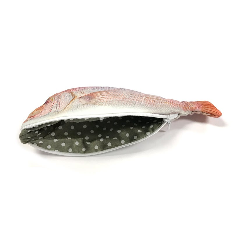 Wrapables® Novelty Fish Style Pencil Case, Red - Image 2