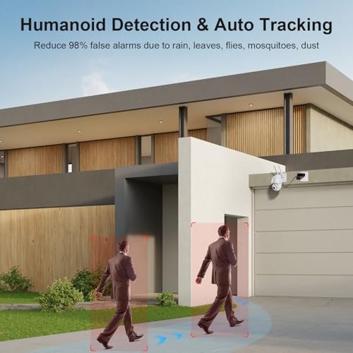 HOSAFE.COM Plug-in Cameras for Home Security 4MP HD, Hosafe WiFi Security Cameras Wireless Outdoor, Outdoor Camera Wireless, Motion Detection, Pan Tilt Auto Tracking, Two Way Audio, Color Night Vision, IP66 - Image 3