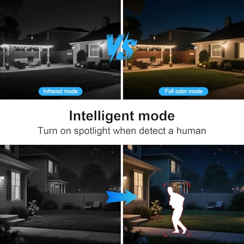 HOSAFE.COM Plug-in Cameras for Home Security 4MP HD, Hosafe WiFi Security Cameras Wireless Outdoor, Outdoor Camera Wireless, Motion Detection, Pan Tilt Auto Tracking, Two Way Audio, Color Night Vision, IP66 - Image 5