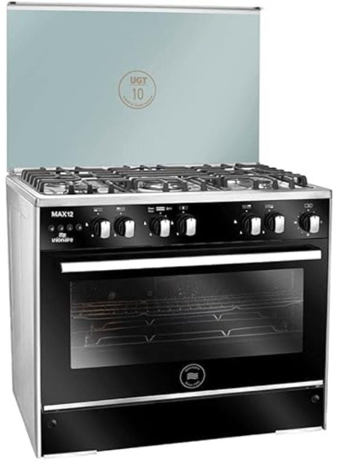 يونيون إير بوتاجاز يونيون اير ماكس 12-60/90 سم 5 شعلة  حوامل زهر  مروحة، تايمر امان فرن وشواية C69SS-GC-447-ISOF-M12-2W-AL - Image 3