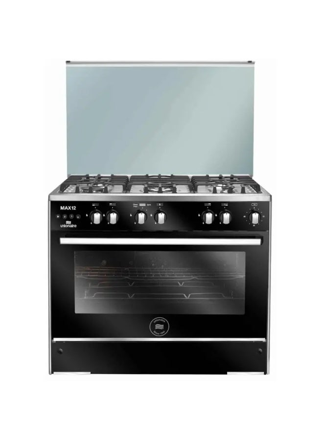 يونيون إير بوتاجاز يونيون اير ماكس 12-60/90 سم 5 شعلة  حوامل زهر  مروحة، تايمر امان فرن وشواية C69SS-GC-447-ISOF-M12-2W-AL - Image 5