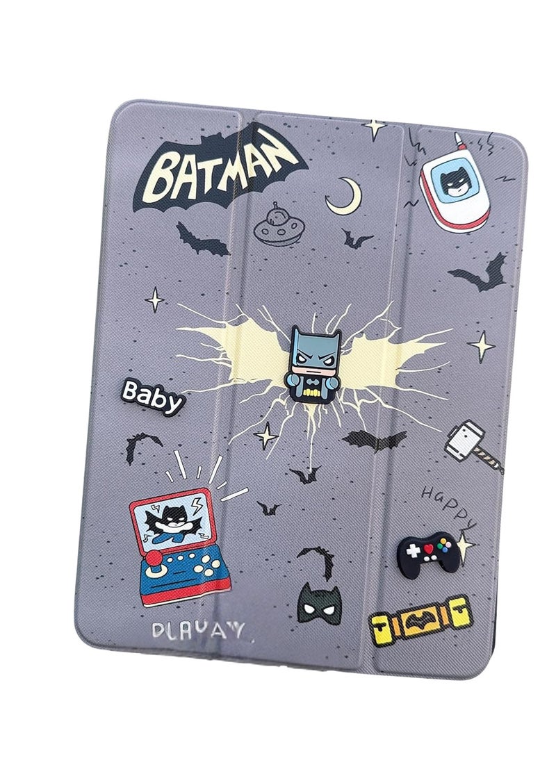 Ecosystem iPad Case, 3D Cartoon Silicon Flip Cover with Pencil Holder, Compatible with iPad Air 4\5\6 air 11 2024 pro 10.9\11, Kids Design