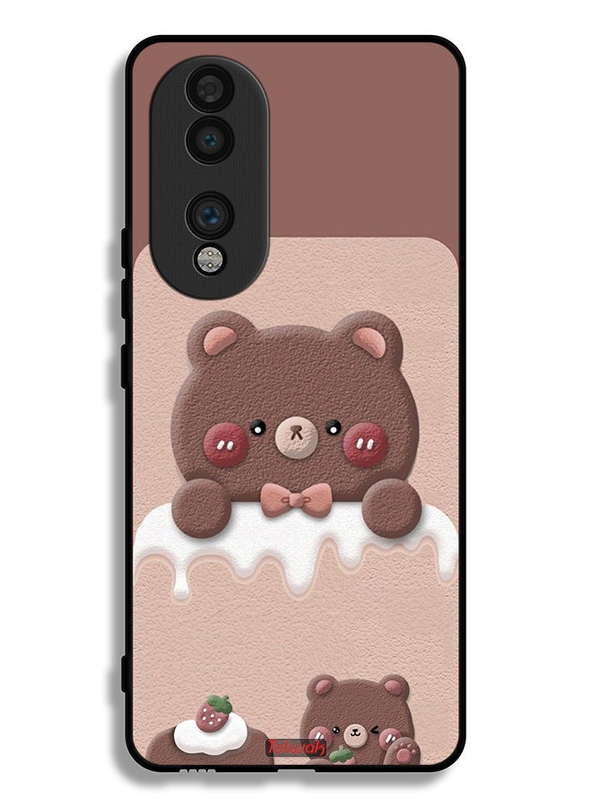 Tolwak Honor 70 Protective Case Cover Bear Strawberry - Image 2