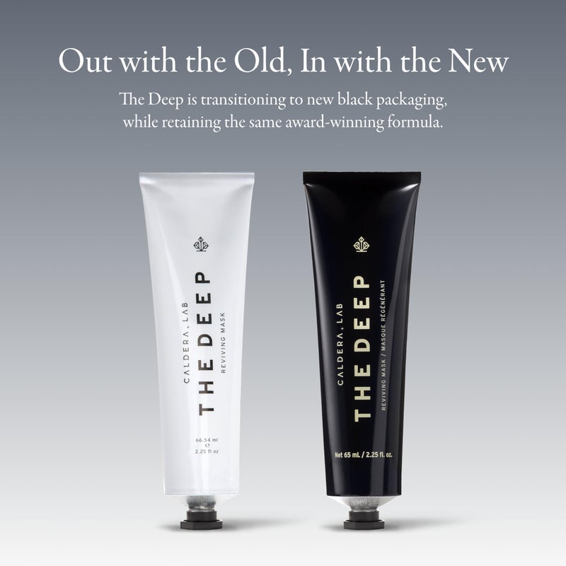 Caldera + Lab The Deep | Men's Organic Hydrating Clay Face Mask for Dry, Sensitive, & Normal Skin â€“ Vegan, Natural & Antioxidant Packed Exfoliating Skincare Facial Treatment - Image 2