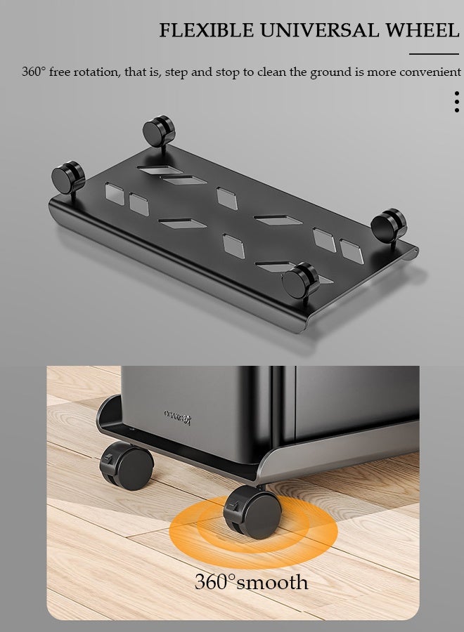 DUNISO Computer Stands CPU Bracket Desktop Host Base Bracket Universal Wheel Plastic Bracket Pallet PC Bracket Suitable For Most PCs Platforms - Image 3