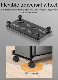DUNISO Computer Stands CPU Bracket Desktop Host Base Bracket Universal Wheel Plastic Bracket Pallet PC Bracket Suitable For Most PCs Platforms  - Image 2