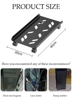 DUNISO Computer Stands CPU Bracket Desktop Host Base Bracket Universal Wheel Plastic Bracket Pallet PC Bracket Suitable For Most PCs Platforms  - Image 4