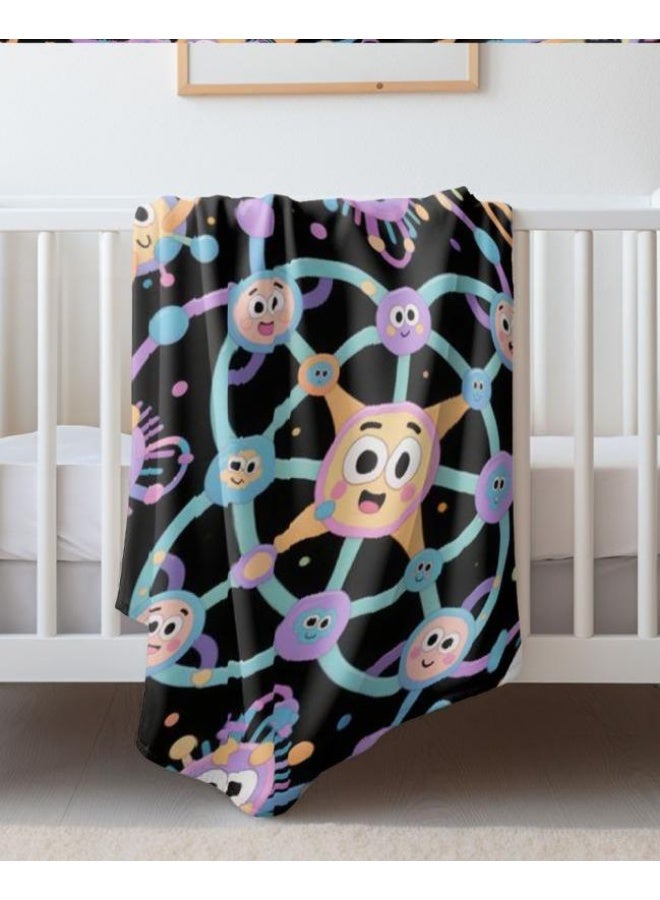 general Baby and children's cartoon flannel thin blanket (warm and comfortable, suitable for sleep, game use) 70cm*100cm - Image 3