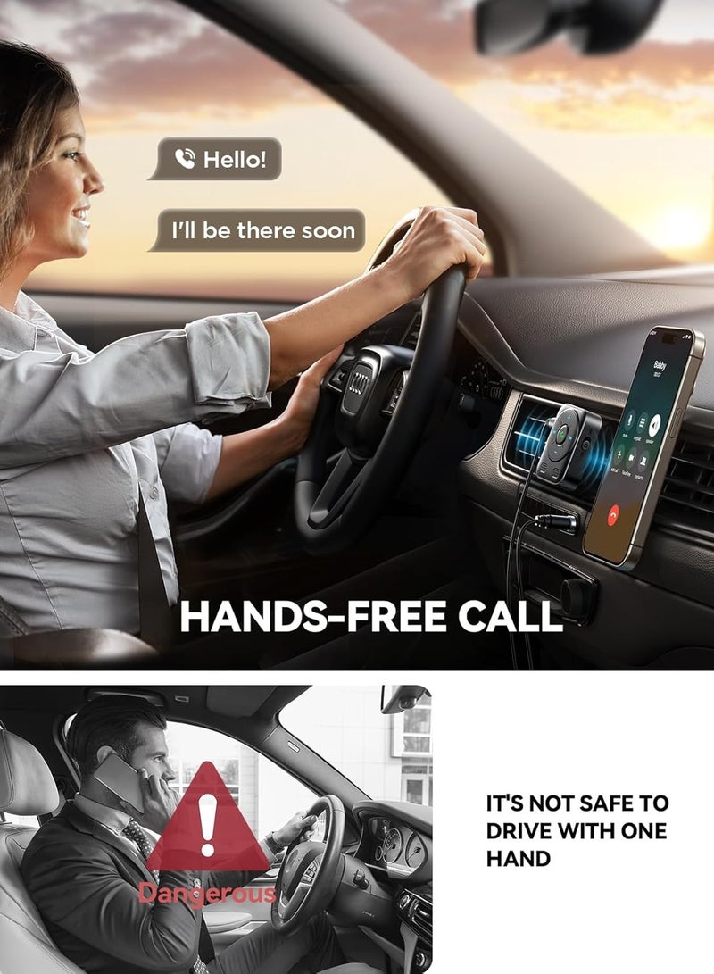 JOYROOM Bluetooth 5.4 Car AUX Adapter 2025 Upgrade | HiFi Bass Sound for Music & Dual Mics for Hands-Free Calls | 16-Hour AUX Receiver for Car/Home Stereo, Car Bluetooth Jack Adapter | Engineered for Iphone 16 and Below, Samsung S25 S24 and Below, all other Latest and older Mobile Phones - CE Certified  - Image 5
