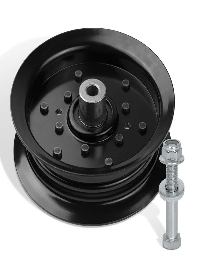 UP2WIN Flat Idler Pulley Compatible with Craftsman Husq Ariens Sears Poulan Riding Lawn Mower Tractor with 42" 46" 48" 54” Deck, Replace 197379, 196106 - Image 1