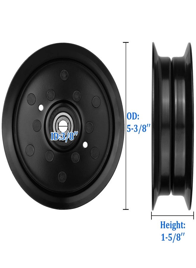 UP2WIN Flat Idler Pulley Compatible with Craftsman Husq Ariens Sears Poulan Riding Lawn Mower Tractor with 42" 46" 48" 54” Deck, Replace 197379, 196106 - Image 2